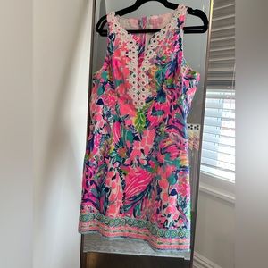 Lily Pulitzer Pink Dress w White Trim